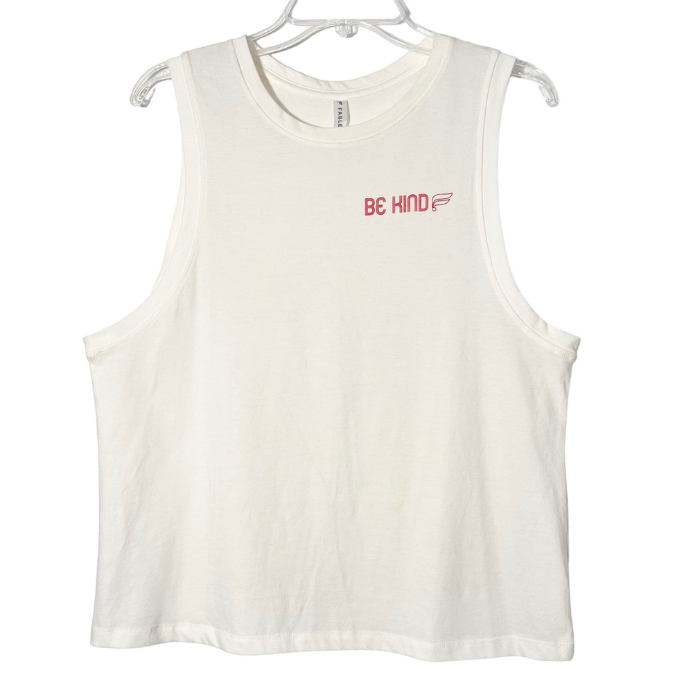 Fabletics Jade Jersey Muscle Tank Be Kind Relaxed Sleeveless Beige Women Small